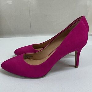 INC International Concepts Fuchsia Pink Suede Pointed Toe Heels – Size 9.5M